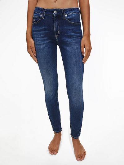 Calvin Klein Ruhák HU256872 | Calvin Klein Mid Rise Női Farmernadrág Kék